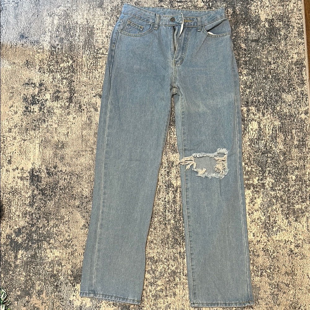 Men's Blue Distressed Jeans